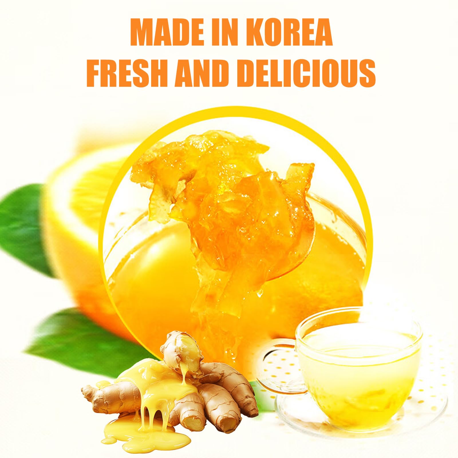 Apexy Authentic Korean Honey Citron Tea With Ginger, Citron Tea, Just Add Hot Water, Yuzu Marmalade, Yuzu for Salad, Citron Spread, No Artificial