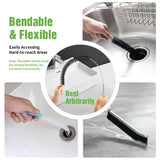 4pcs Flexible Cleaning Brush Set for Dryer Vents, Fridge Coils, HVAC Systems & Tight Spaces - Multi-Use Lint and Dust Remover with Crevice Brush
