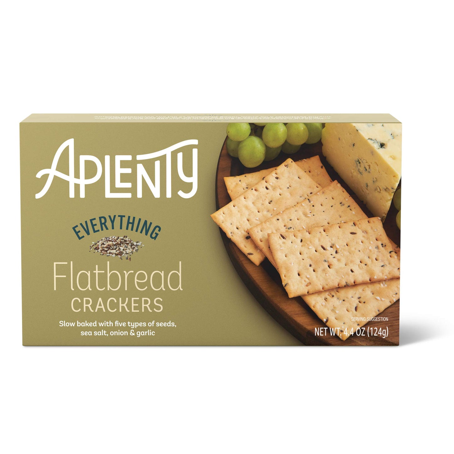 Aplenty, Everything Flatbread Crackers, 4.4 oz