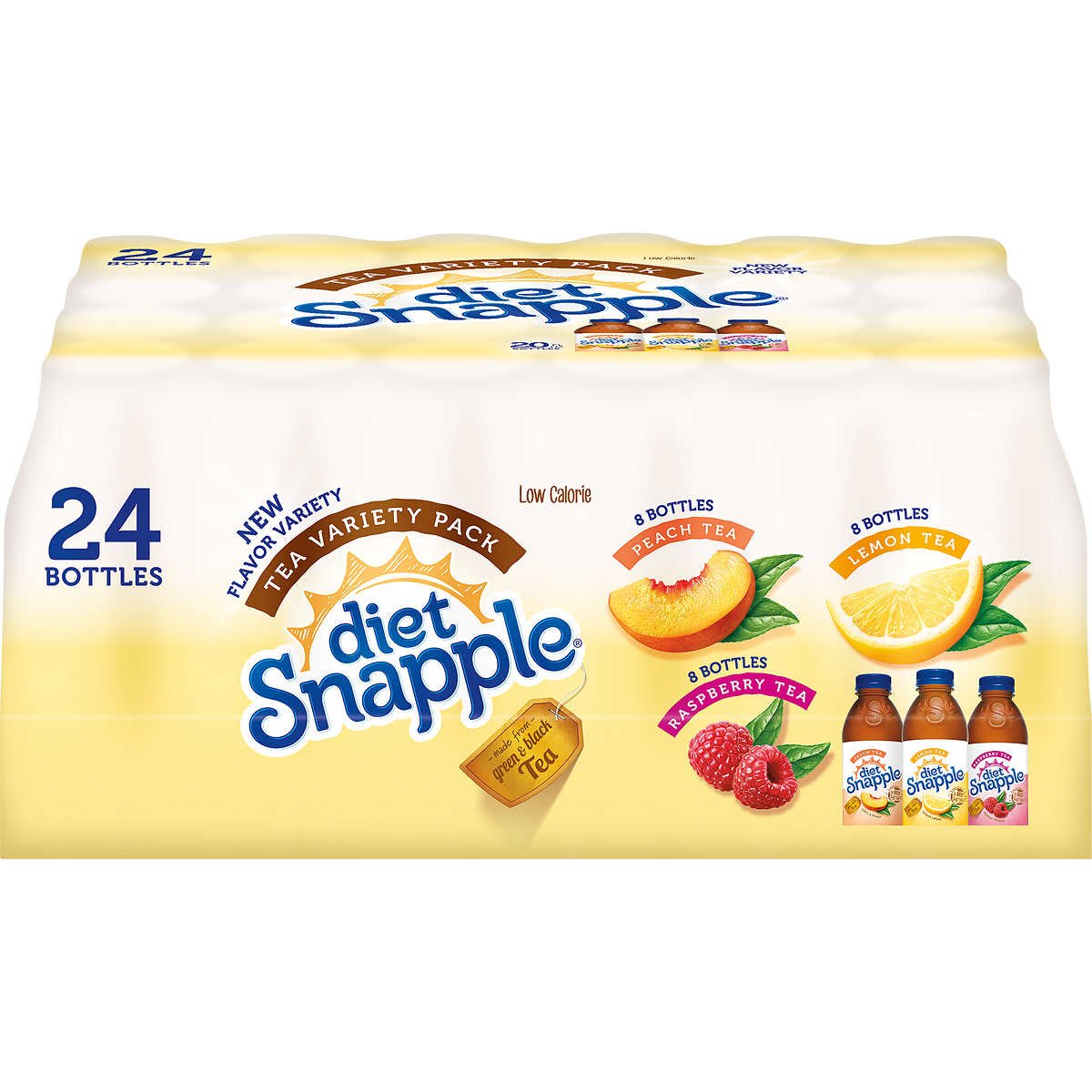 Snapple Diet Raspberry Tea, 20 Fl Oz (Pack of 24)