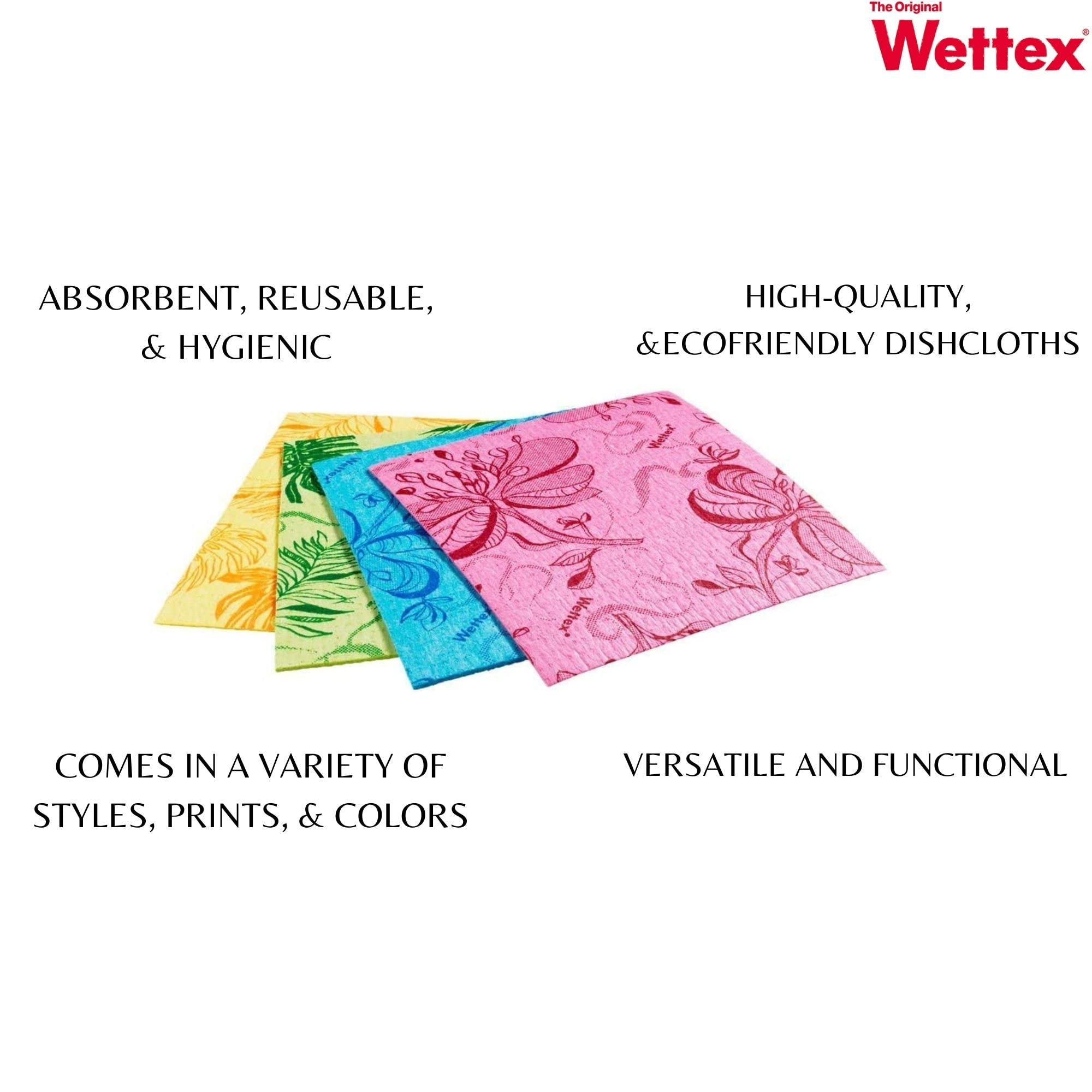 Wettex The Original 14 Pack Swedish Dishcloth for Kitchen - Eco Friendly Reusable Paper Towels - Assorted Dish Cloths for Washing Dishes