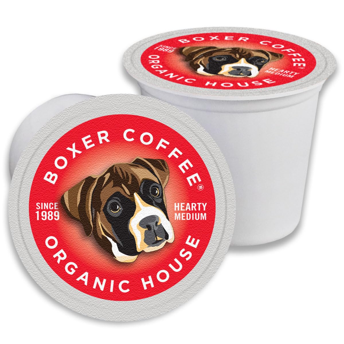 Boxer Coffee 48ct Organic House Blend - Certified Organic Medium Roast Coffee Pods - Specialty Grade, Artisan Single-Serve Cups - Compatible