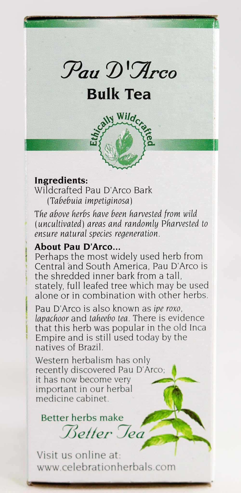 Celebration HERBALS PAU D Arco Wildcrafted 65 gm, 0.02 Pound