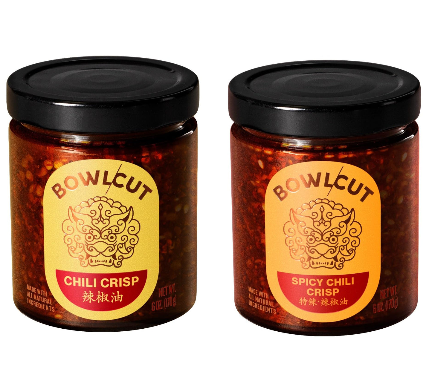 Bowlcut All Natural, Vegan, Low Sodium + Sugar, Made in USA, Chili Oil Crisp Flake with Chili Flakes & Hot Sauce Alternative for Eggs, Pasta
