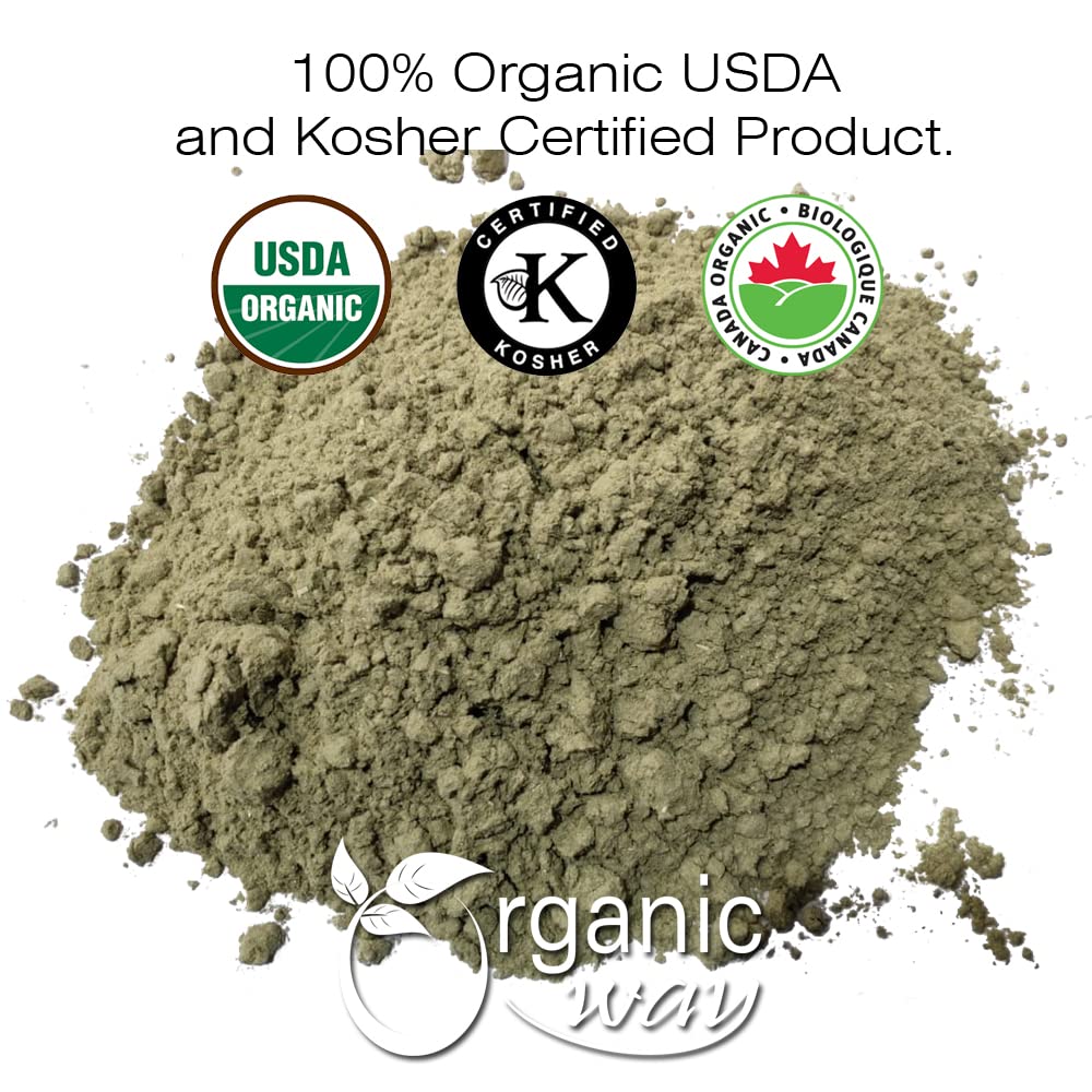 Organic Way Shankhpushpi (Convolvulus prostratus) Powder - Organic & Kosher Certified | Raw, Vegan, Non GMO & Gluten Free | USDA Certified | Origin