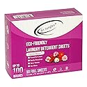 Air Jungles Laundry Detergent Sheets 100 Loads, Flora Bliss Scent, Easy to Use, Zero Waste Solution, Lightweight, Powerful Cleaning, Ideal for Home