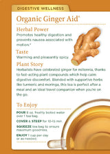 Traditional Medicinals Tea, Organic Ginger Aid, Promotes Healthy Digestion, 16 Tea Bags