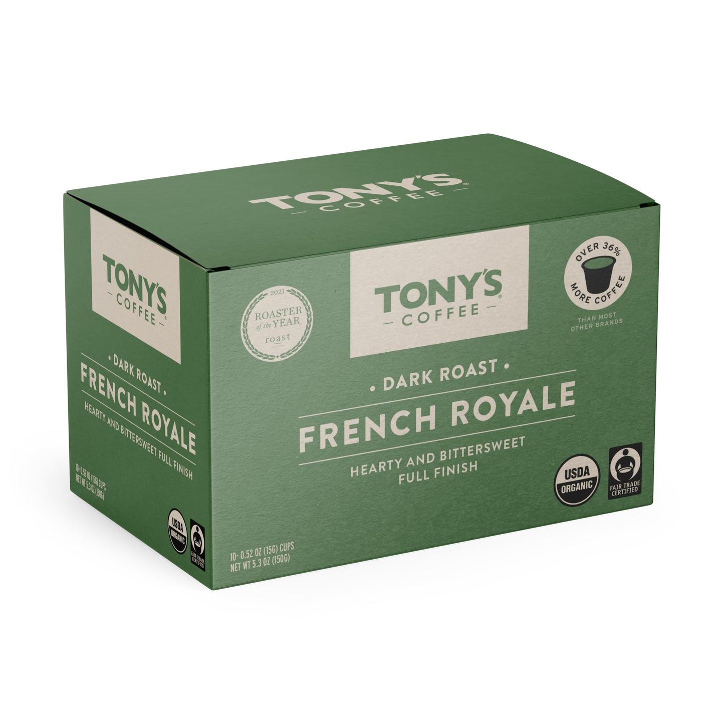 French Royale Dark Roast Coffee Single Serve Pods, 10 ct