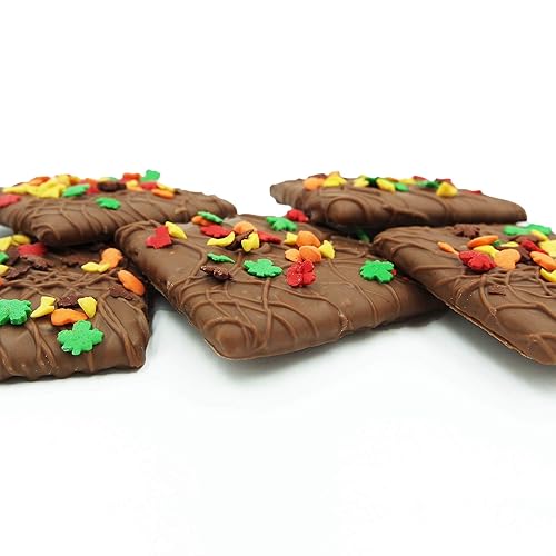 Philadelphia Candies Autumn Leaves Fall Gift, Milk Chocolate Covered Graham Crackers, 6 Ounce