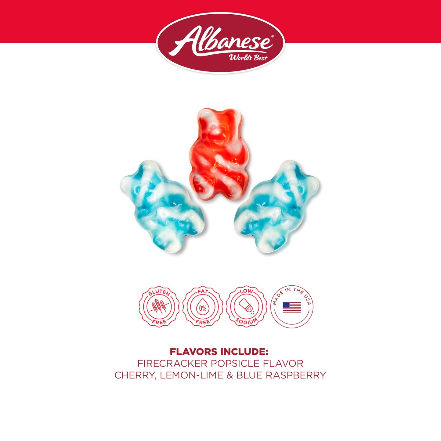 Albanese World's Best Gummies, Peace Gummi Bears, 5lbs of Candy