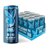 PLAYBOY Energy Drink - Razz Bunny (Blue Raspberry) - 12 Pack of 12oz Cans | Performance + Pleasure Energy | NextGen Lifestyle Drink