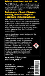 Agent 420 Cannabis & Cigarette Odor Eliminator Aerosol Spray, Freedom, 3.5 oz - Tea Tree Oil Breaks Down Smoke at the Molecular Level