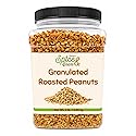 Granulated Roasted Peanuts | Chopped Peanut Topping for Ice Cream, Baking, Desserts, Candy Apples & Snacks | By Dasher’s Spice & Beans | 2 lb Bulk