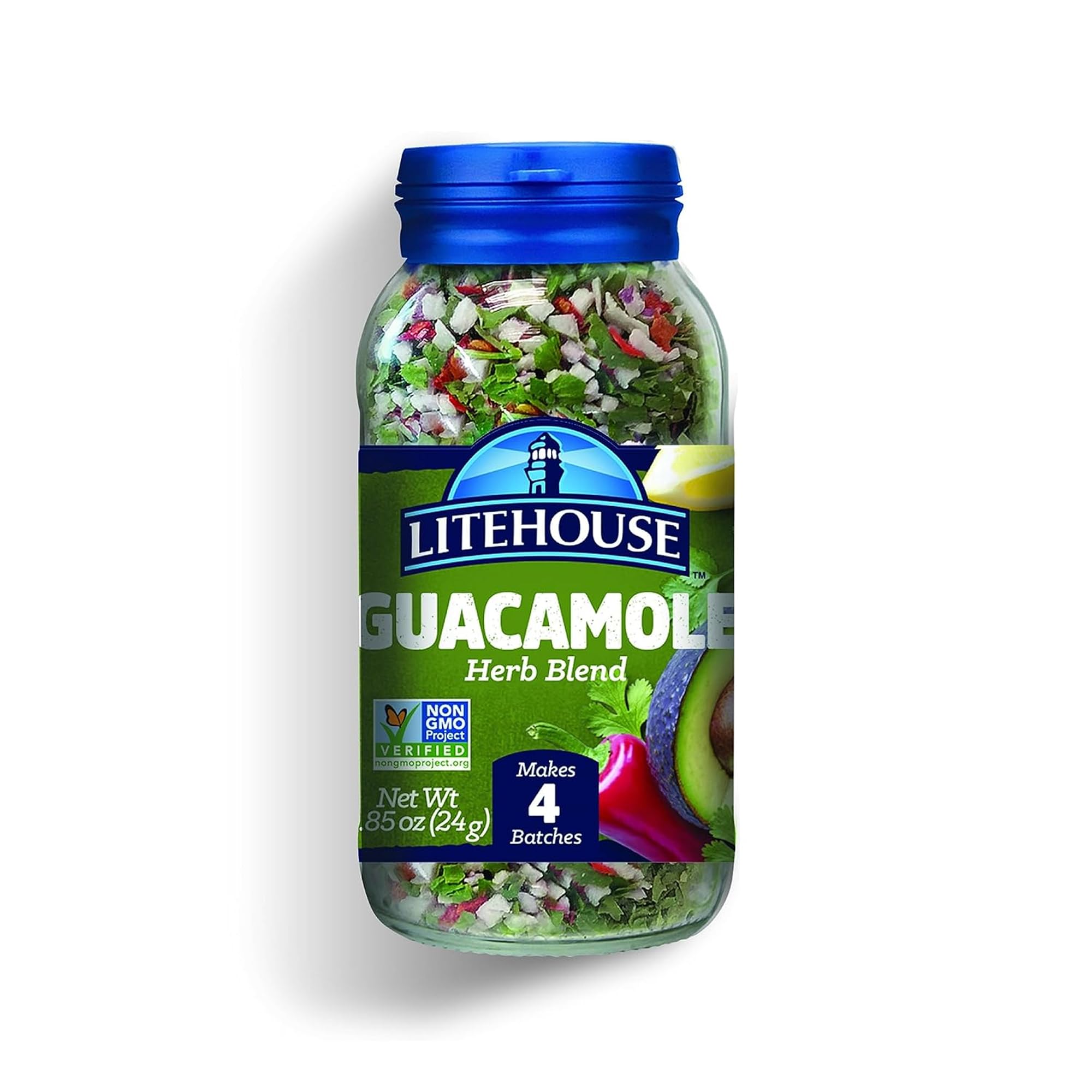 Litehouse Freeze Dried Guacamole Herb Blend - Guacamole Seasoning, Gluten Free, Vegetarian, Keto, Non-GMO, No Refrigeration Required, Great Guacamole