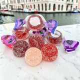 Gourmet Bonele Italian Berry Fruit Jellies -1.5 lbs Individually Wrapped Candy- Raspberry, Blackberry, Blueberry, and Wild Strawberry -Vegan