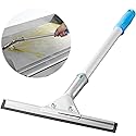 Hot Griddle Squeegee with 7.8 Inch Flexible Heat-Resistant Rubber Blade, 18" Long Handle, Ideal for 300 to 350 Degree Fahrenheit hot griddles Cleaning