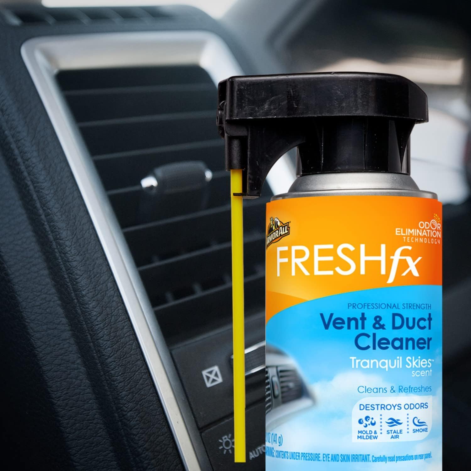 Armor All Fresh FX Vent and Duct Cleaner Odor Neutralizer, Stocking Stuffers, Tranquil Skies Scent, 5 OZ., 6 Packs