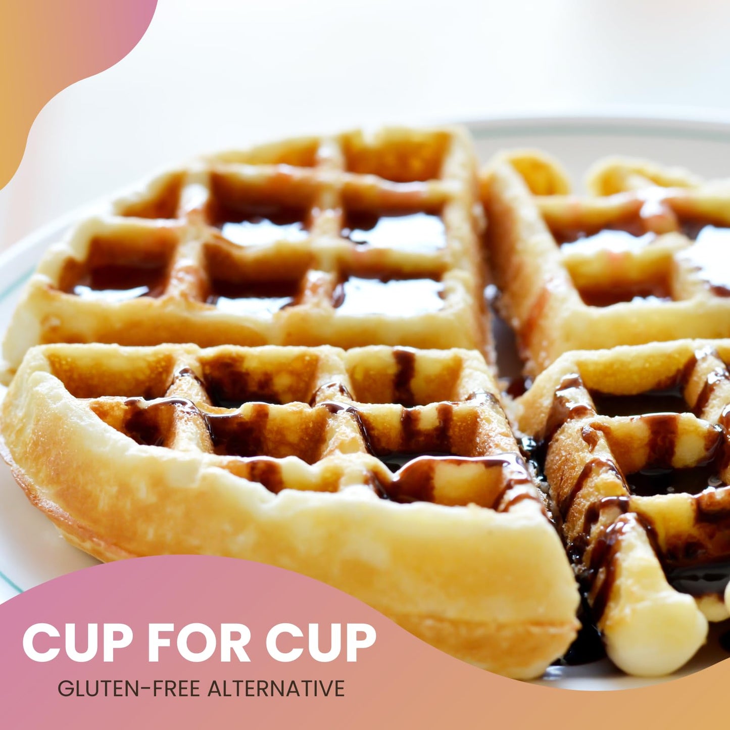 Better Batter Waffle Mix | Certified Kosher, Vegan & Gluten Free Mix for Baking Top 9 Allergen-Free Perfect for Fluffy Waffles! Just Add Water, Eggs & Butter Hostess Kitchen Cooking Gifts 1LB Pouch