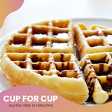 Better Batter Waffle Mix | Certified Kosher, Vegan & Gluten Free Mix for Baking Top 9 Allergen-Free Perfect for Fluffy Waffles! Just Add Water, Eggs & Butter Hostess Kitchen Cooking Gifts 1LB Pouch