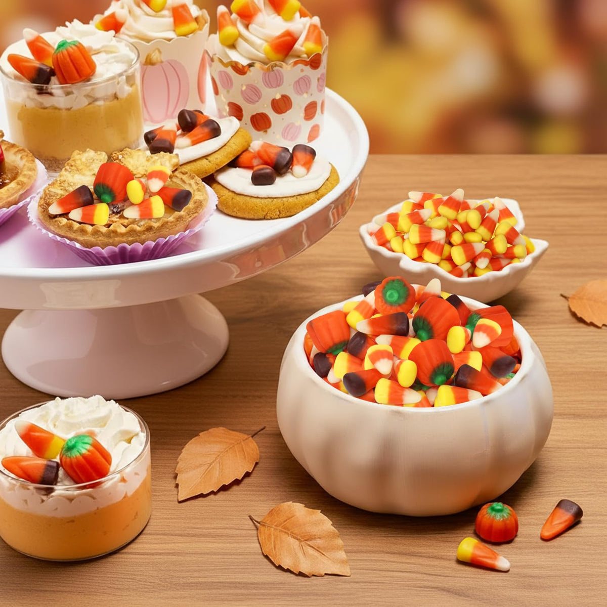 Candy Corn & Autumn Mix Bulk Fall 2 lb (1 lb Corn + 1 lb Autumn Seasonal