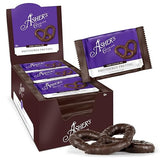 Asher's Chocolates, Chocolate Covered Pretzels, Gourmet Sweet and Salty Candy, Individually Wrapped Snack, Family Owned Since 1892 (18 count, Dark
