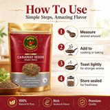 Spice Magic Caraway Seeds 1 lb (454 g) | 100% Natural, Non-GMO, Vegan | Fresh & Aromatic Spice for Pickles, Sauces, Rye Bread Baking, Cooking