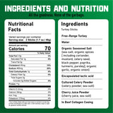Nick's Sticks Clean & Balanced Free Range Turkey Snack Sticks | Made in the USA | Gluten Free | Paleo, Keto, Whole30 Approved | No Soy, Antibiotics or