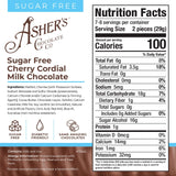 Asher's Chocolates, Sugar Free Cherry Cordials, Individually Wrapped Cordials, Asher's Giftable Box Design, Diabetic Friendly, Small Batches of Kosher