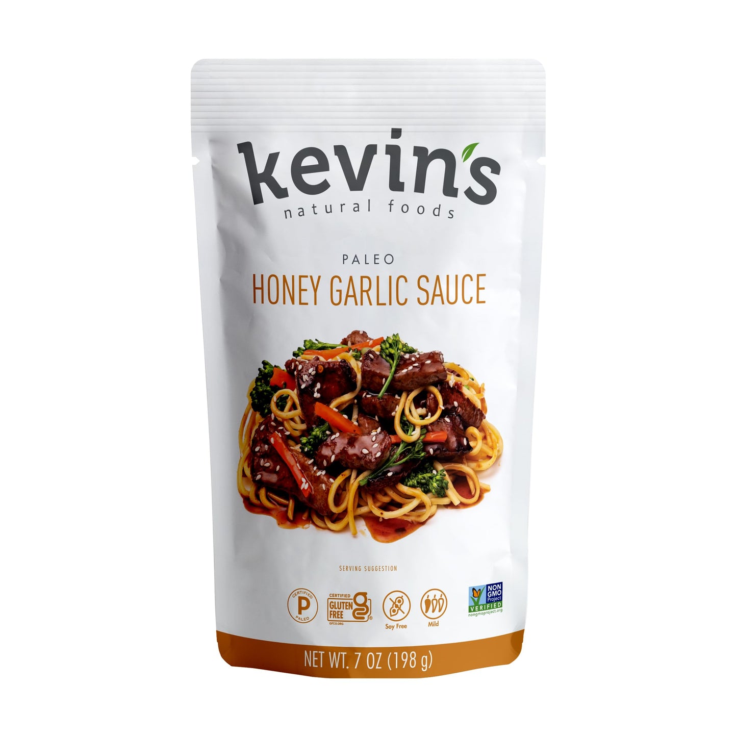 Kevin's Natural Foods Honey Garlic Sauce - Paleo Simmer Sauce - Stir-Fry Sauce, Gluten Free, No Preservatives, Non-GMO - 1 Pack (Honey Garlic)