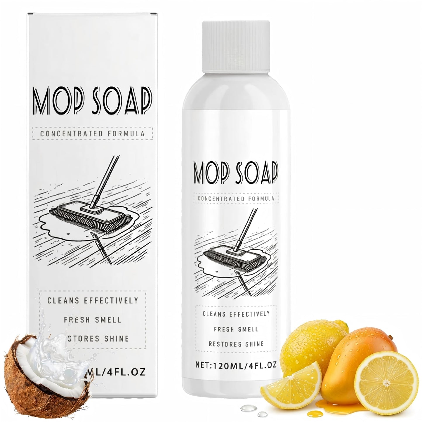 CrySPKaine Brazilian Waves Mop Soap for Floor Cleaning, Luxury Mop Soap Brazilian Waves Multi Purpose Cleaner, Residue-Free for Hardwood & Tile, Robot