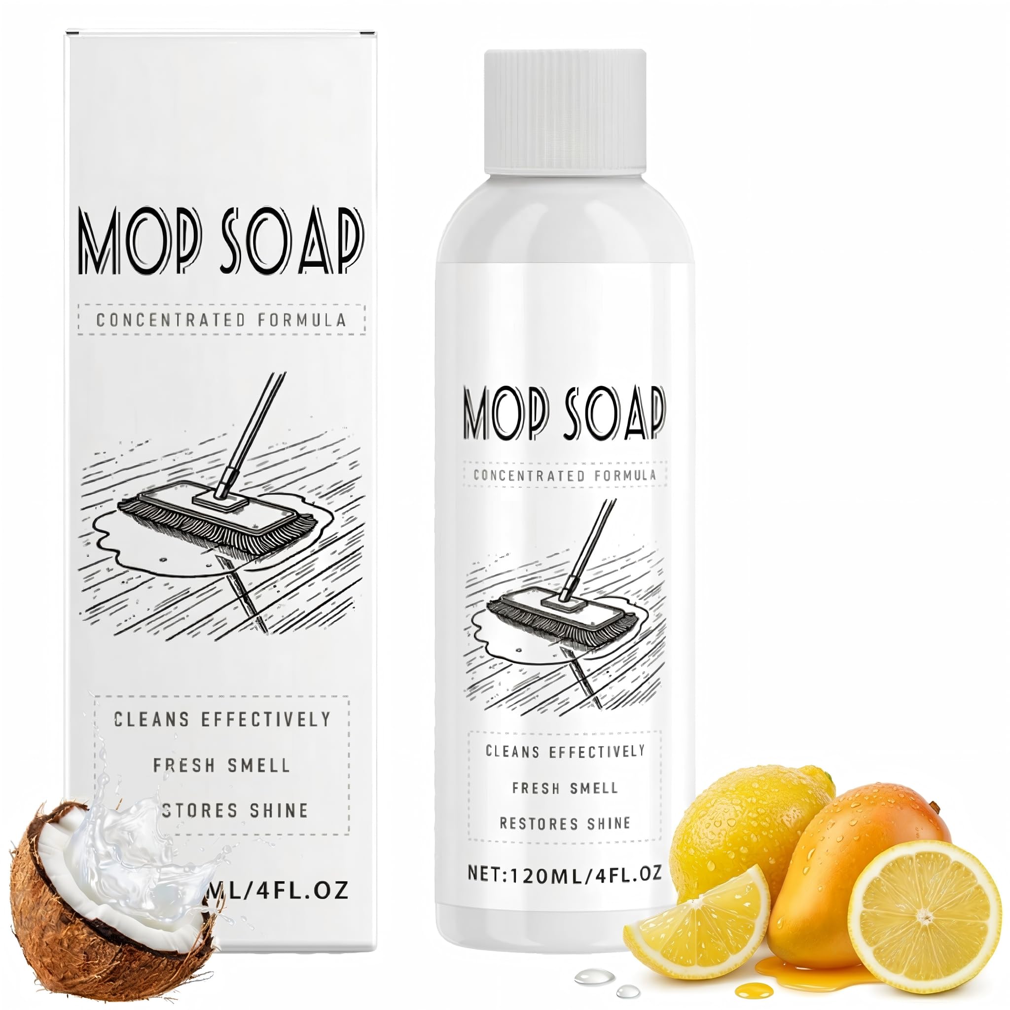 CrySPKaine Brazilian Waves Mop Soap for Floor Cleaning, Luxury Mop Soap Brazilian Waves Multi Purpose Cleaner, Residue-Free for Hardwood & Tile, Robot