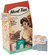 Novel Teas - Book Lover's Gift of Modern American Classics Tea contains 25 teabags individually tagged with literary quotes for the book lover, made