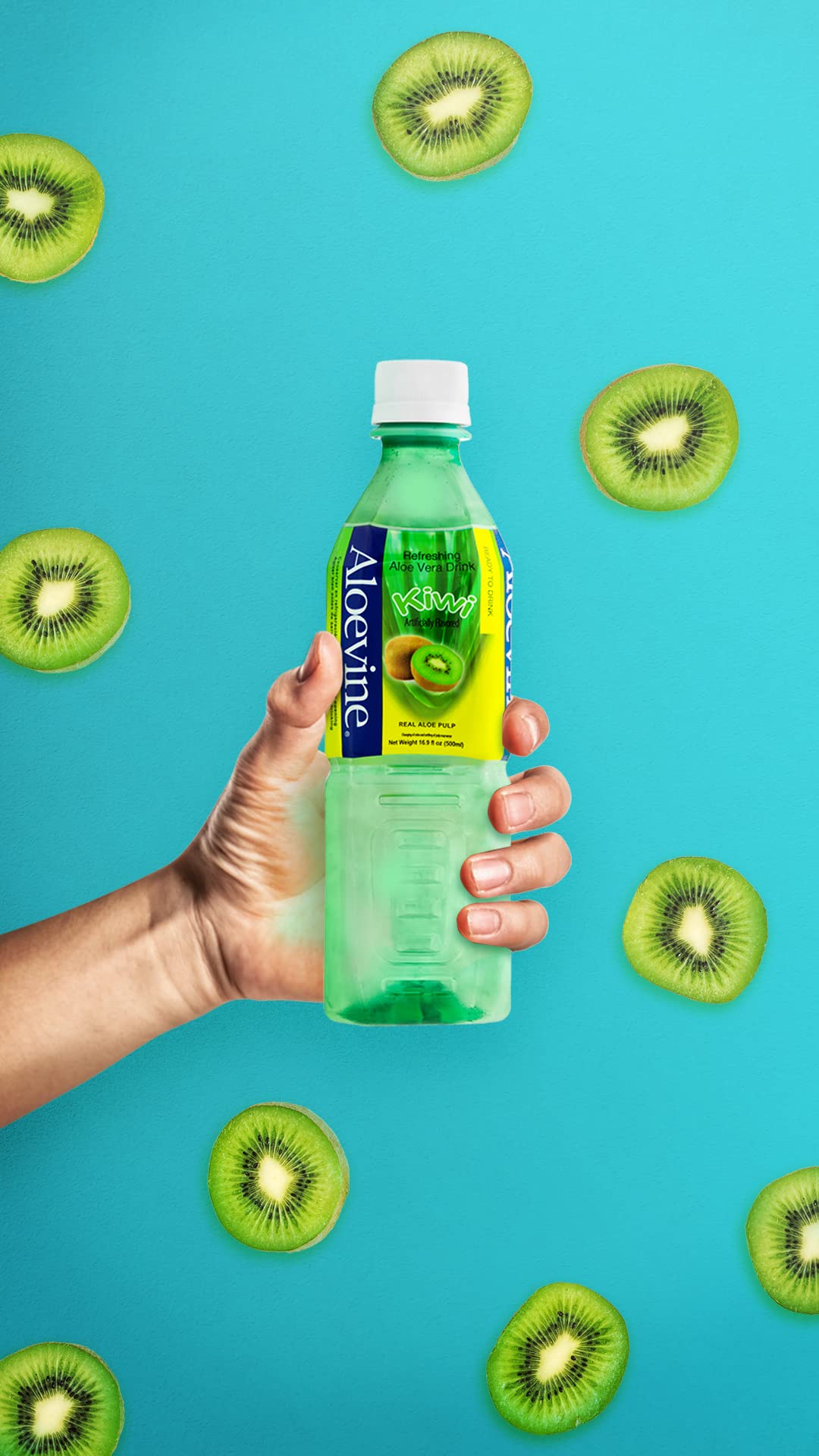 Aloevine Aloe Vera Drink Kiwi, 16.9 oz 20 Pack