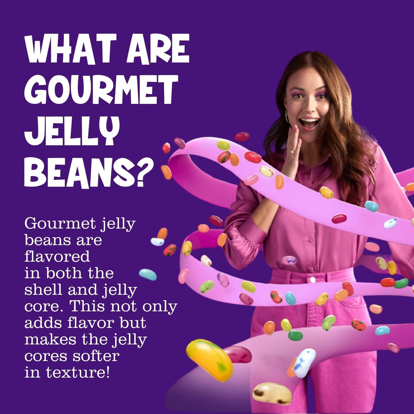 The Jelly Bean Planet Easter Egg Candy Jelly Beans Gift, Pack of 5, 8 oz x 5 - Gourmet Jellybeans with 36 Natural Fruit Flavors, Kosher, Gluten Free