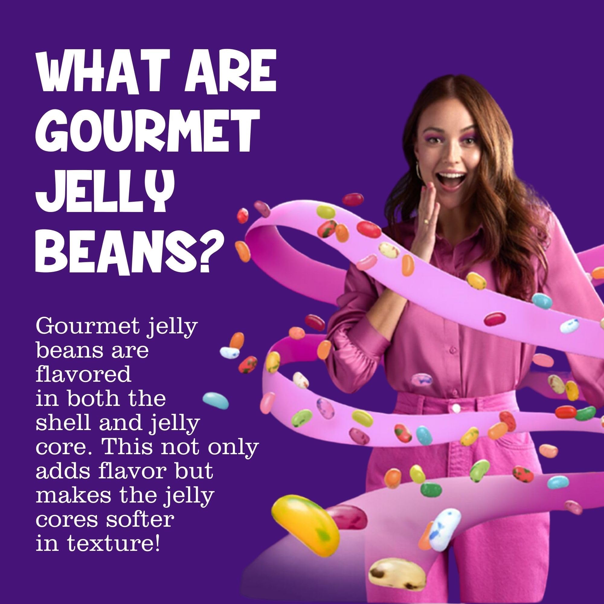The Jelly Bean Planet Easter Egg Candy Jelly Beans Gift, Pack of 5, 8 oz x 5 - Gourmet Jellybeans with 36 Natural Fruit Flavors, Kosher, Gluten Free