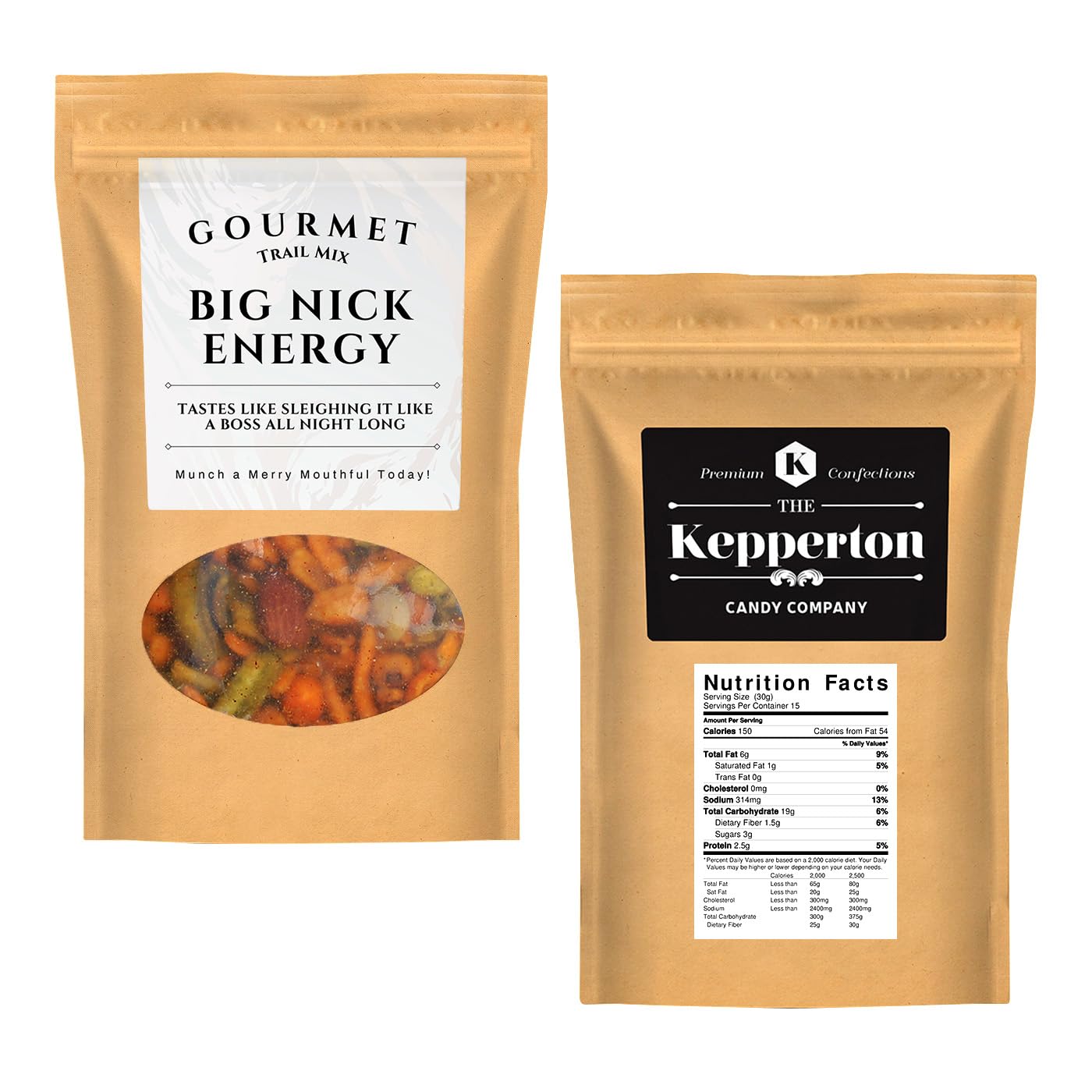 Big Nick Energy Snack Mix Kepperton - Nutty, Sweet, and Savory Blend - Ideal On-the-Go Fuel - Pack of Delicious Gourmet Goodness for Energy