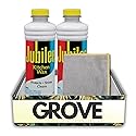 2x Jubilee Clean Scent Kitchen Wax Liquid 15 oz Bundle with Microfiber Cleaning Cloth - Protects, Cleans, and Shines Surfaces Like Wood, Tile, Enamel