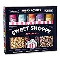 Urban Accents Movie Night Sweet Shoppe Small-Batch Popcorn Gift Set - Includes 3 Gourmet non-GMO Popcorn Kernel Varieties & 5 Flavorful Seasonings