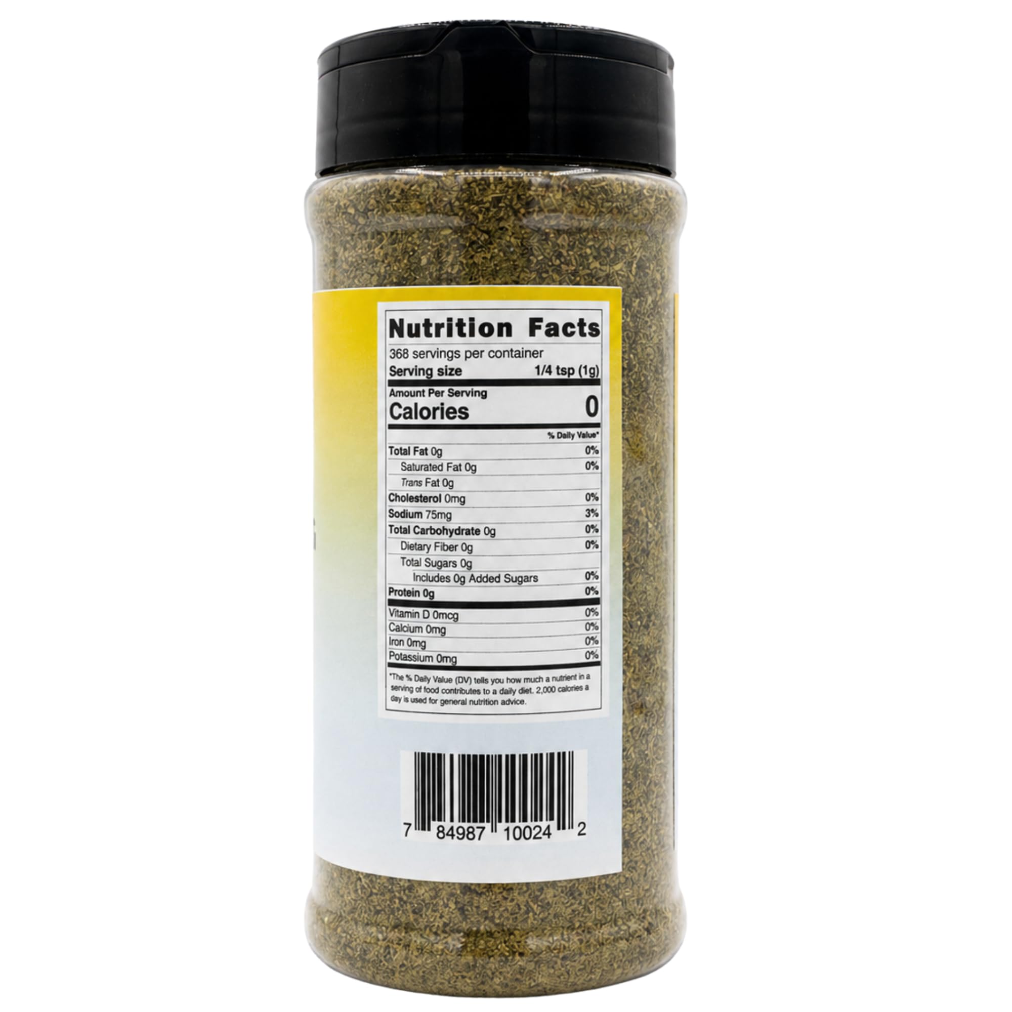 Taste Valley Lemon Pepper Seasoning - 13 oz Large Shaker Jar | 368 Servings | Zero Calories | No MSG | Seasoning for Lemon Pepper Wings, Chicken
