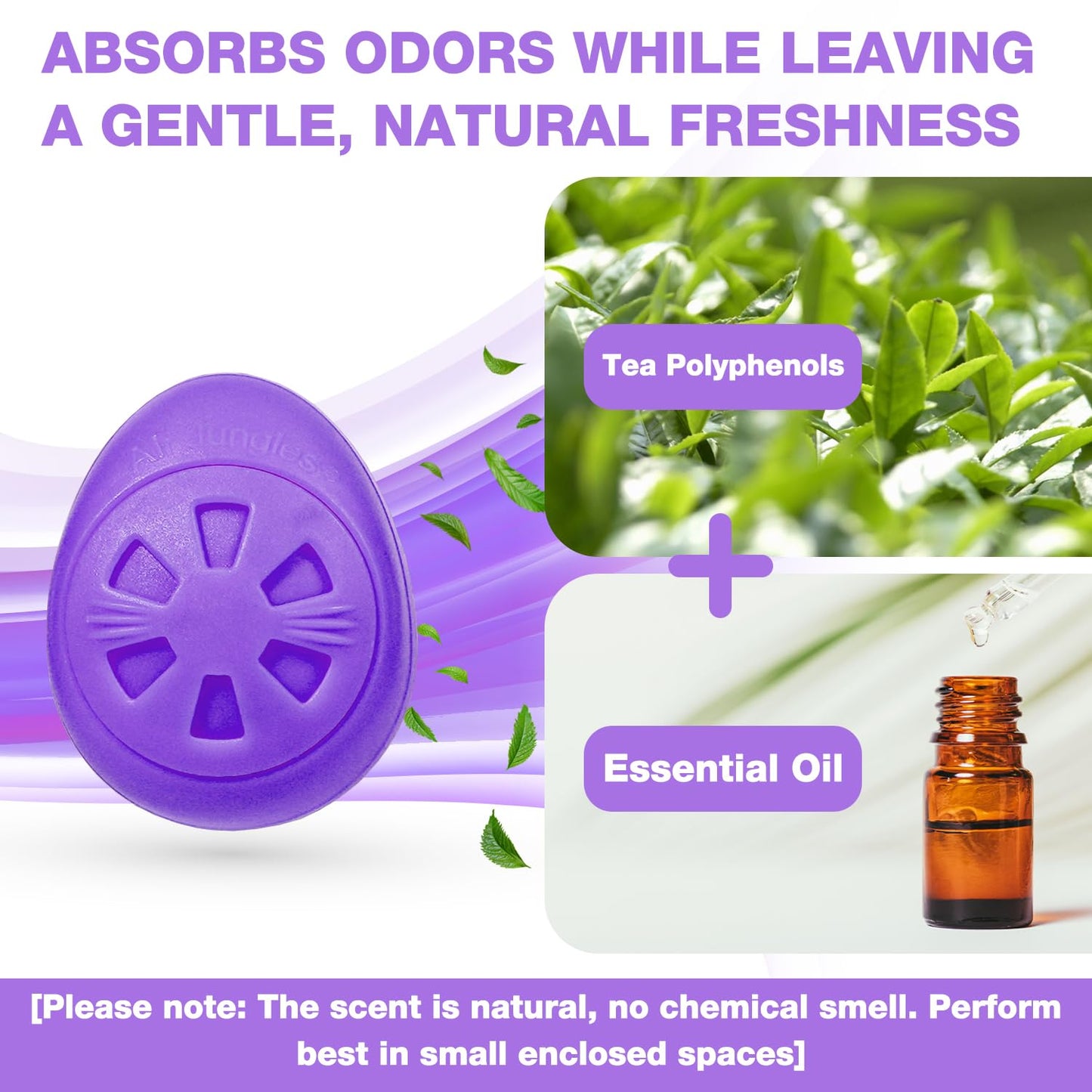 Air Jungles Shoes Deodorizer Ball 12 Ct, Lavender Scent, Odor Remover Balls for Sneakers, Gym Bags, Lockers, Closets, Hampers, and Drawers, Essential