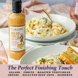 Carandini Italian Cheese Dressing with Sweet White Vinegar & Parmigiano Reggiano DOP - Gourmet, Gluten-Free, Light & Creamy, Sweet & Tangy Flavor