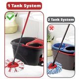 [2026 New Version] Mop Head Replacement - 40% More Cleaning Power, 3 Pack Spin Mop Replacement Head for Easy Wring 1-Tank System, Easy Cleaning