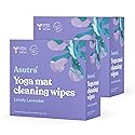 ASUTRA Yoga Mat Cleaning Wipes (Lovely Lavender), Individually Wrapped Wipes, 2 Boxes (30 Each) - No Slippery Residue, Deep-Cleansing for Fitness Gear