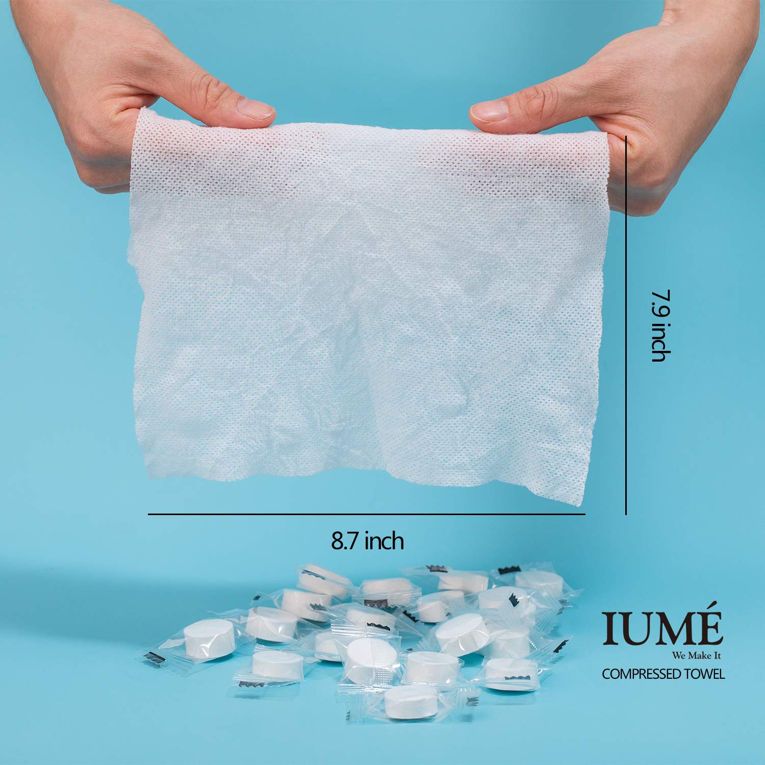 IUMÉ Compressed Towel, Baby Wipes Wet Wipes Travel Disposable Napkins Mini Magic Coin Tissues Portable for Camping Home Beauty Travel Sports Outdoor