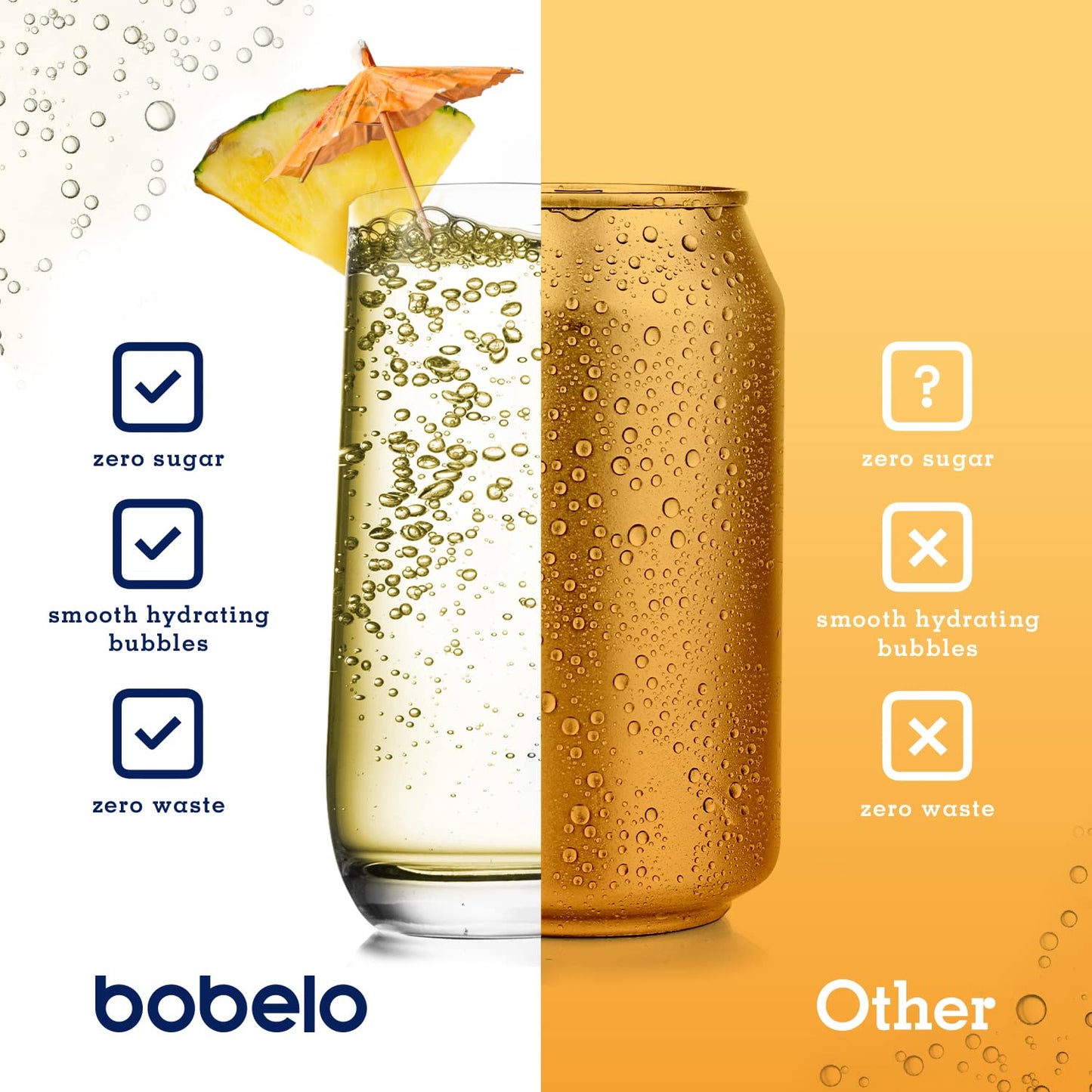 Bobelo Self Carbonating Hydration Packets | Low Calorie Drink Mix, Electrolytes Powder Packets | Keto Friendly, Sugar Free | Soda & Sparkling Water