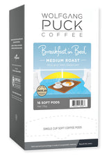 Wolfgang Puck Coffee, Breakfast in Bed, 12 Gram Soft Pods, 16 count (Pack of 3)