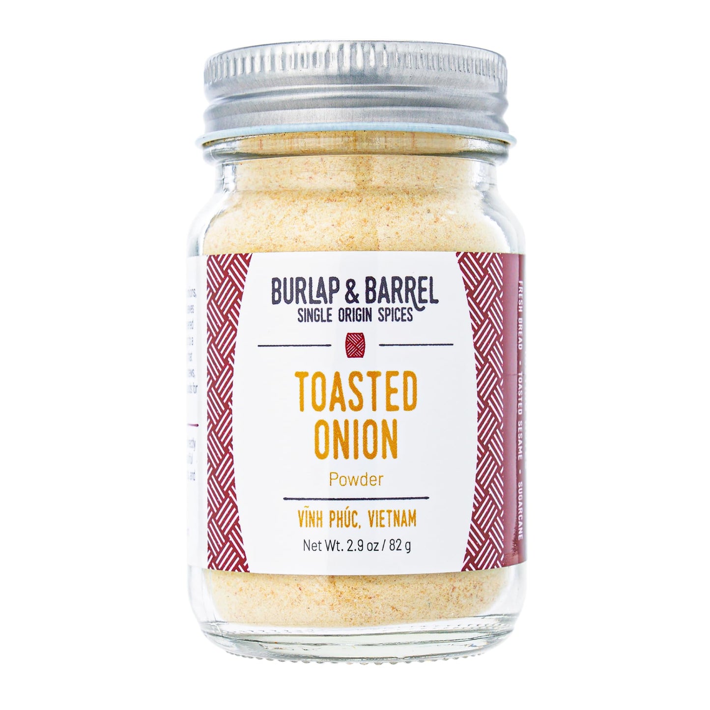 Burlap & Barrel Toasted Onion Powder - Rich, Savory-Sweet Flavor - Flavorful Onion Seasoning for Cooking - As Seen On Shark Tank - 2.9oz Glass Jar