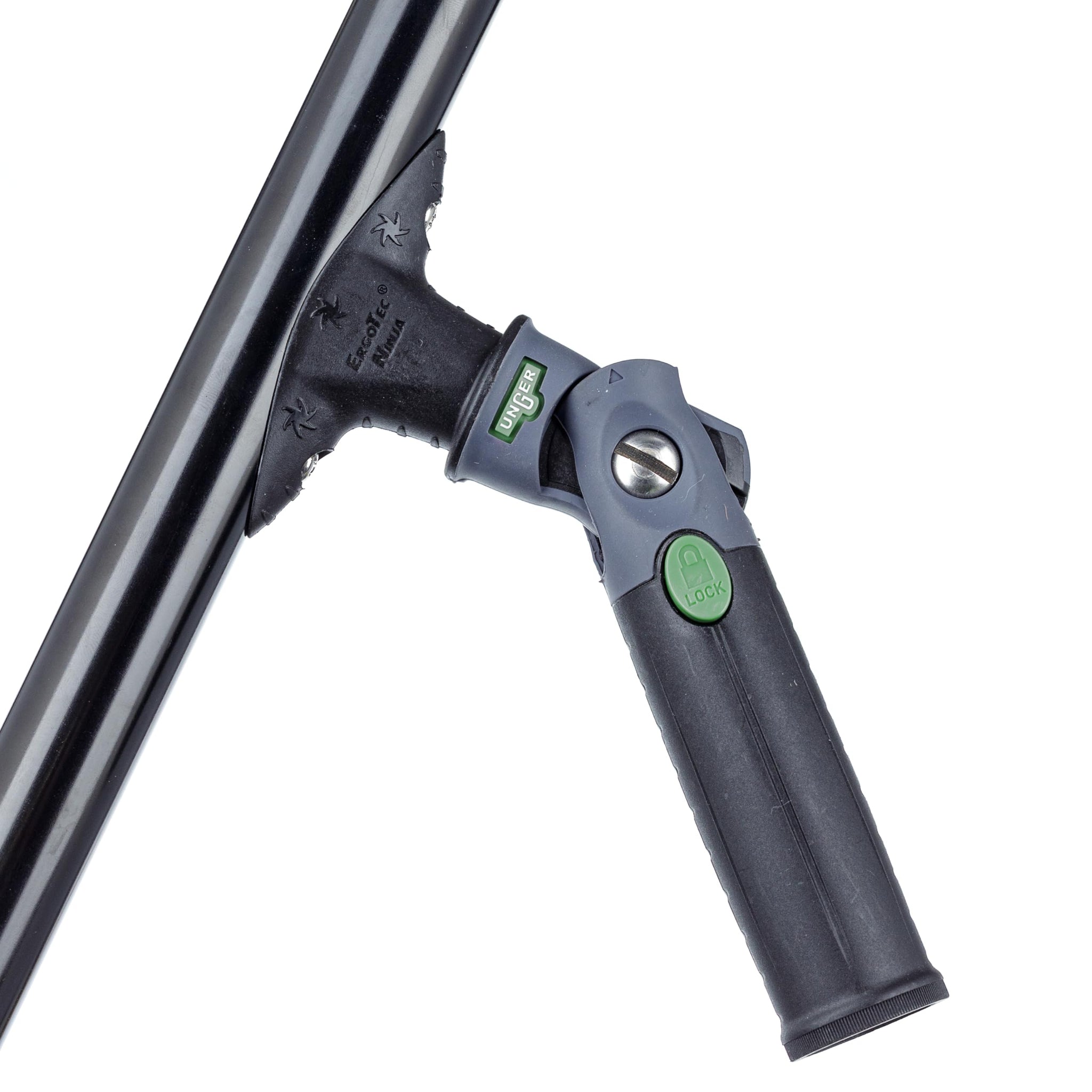 Unger Commercial 22" Swivel T-Bar Window Washer Handle - Lightweight Aluminum with 7-Position Adjustable Head for Hard-to-Reach Areas NI550