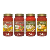 Classico Rustic Flavors Pasta Sauce (Caramelized Onion & Roasted Garlic + Spicy red Pepper + Roasted Garlic + Four Cheese) (Variety Pack)