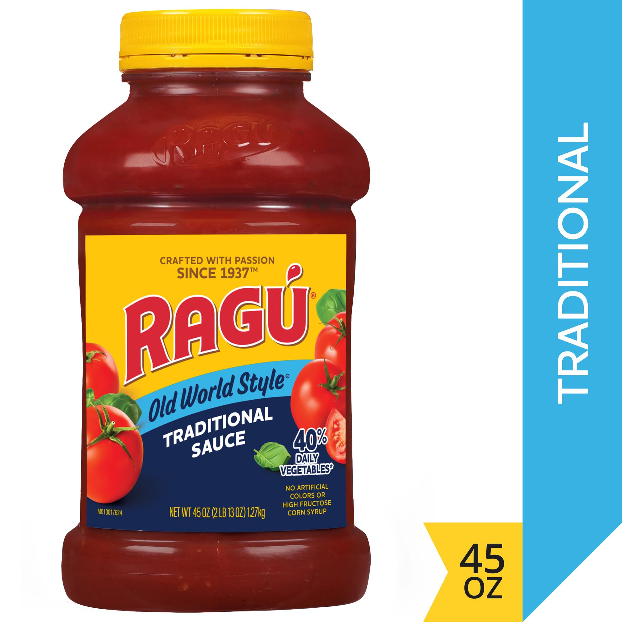 RAGÚ Old World Style Traditional Sauce, Perfect for Italian Style Meals at Home, 45 oz